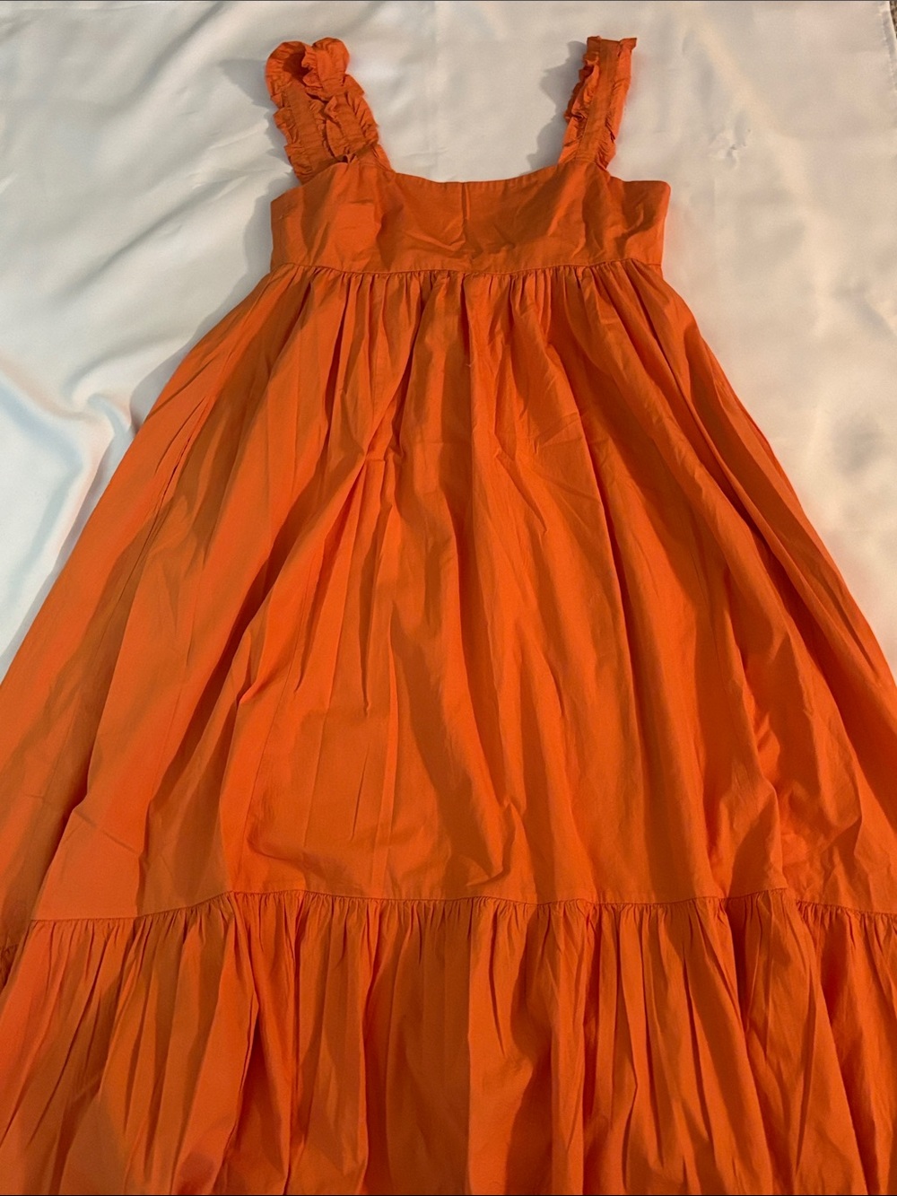 Free People flowy orange dress